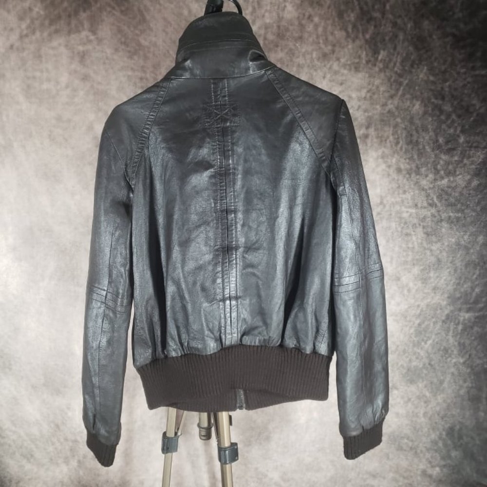 Zara Basic Leather Jacket - image 6